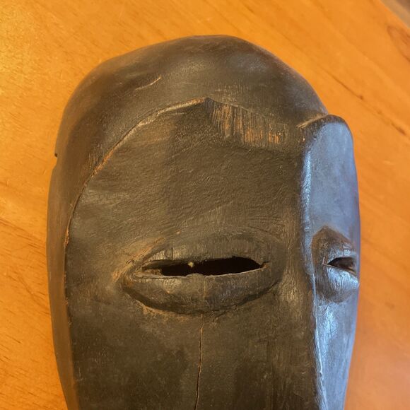 Lega Hand-Carved Vintage Wooden African Mask Dan People Western Africa - Picture 4 of 11